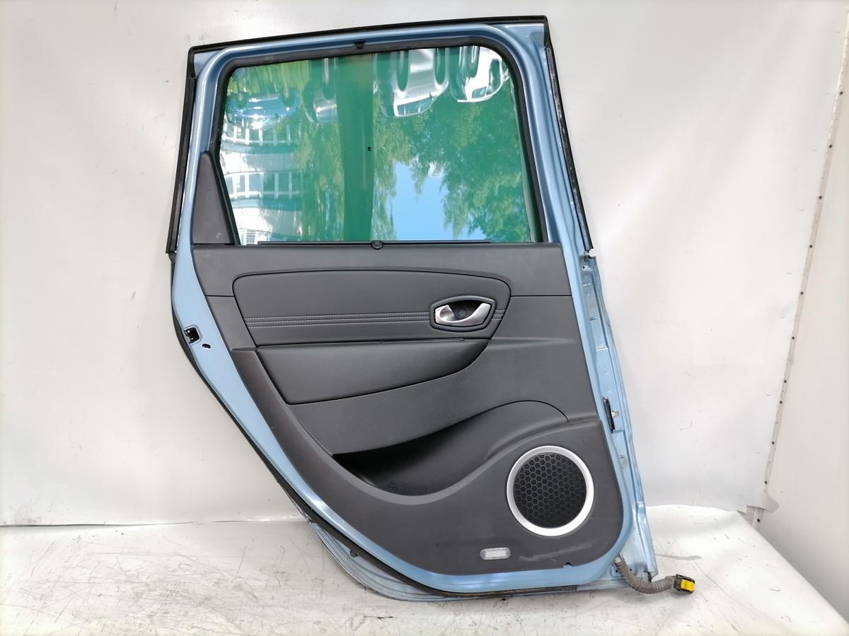 Renault Scenic 3 original T&uuml;r hinten links Terpa Hellblaumetallic Rohbau Bj.2011